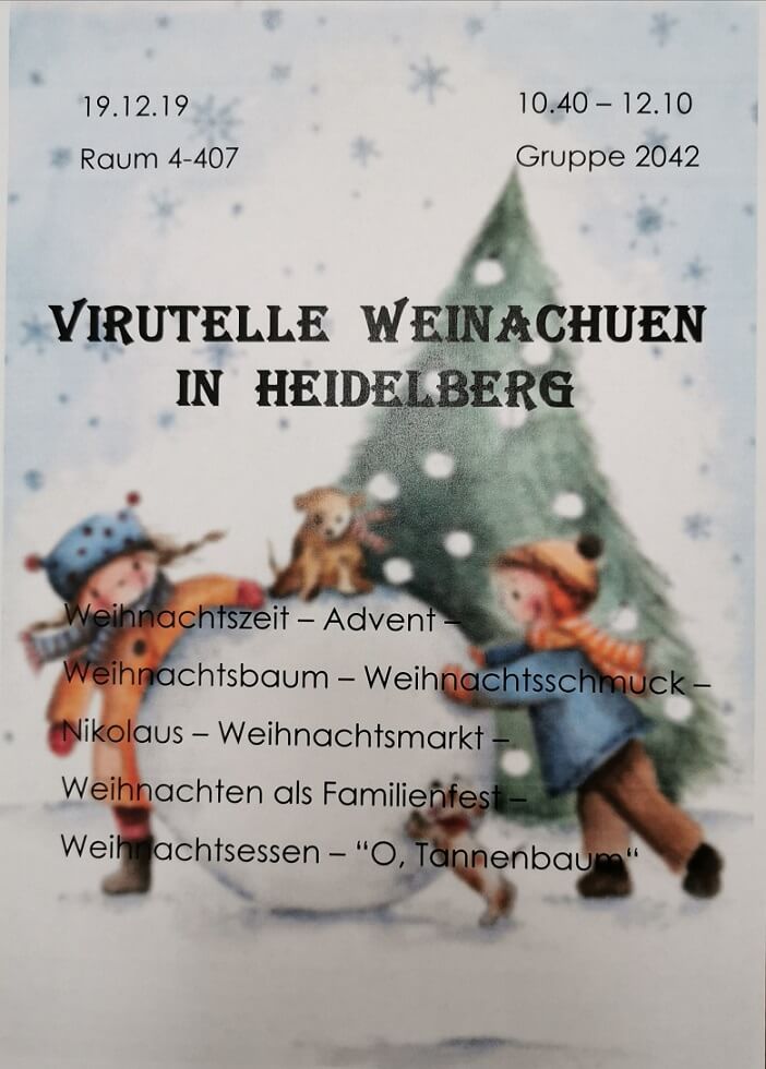 «Virtuelle Weihnachten in Heidelberg»/«Виртуальное Рождество в Гейдельберге» «Virtuelle Weihnachten in Heidelberg»/«Виртуальное Рождество в Гейдельберге»
